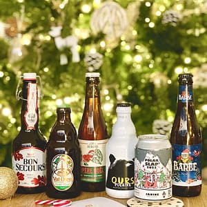 6 bieres de la box noel Babine